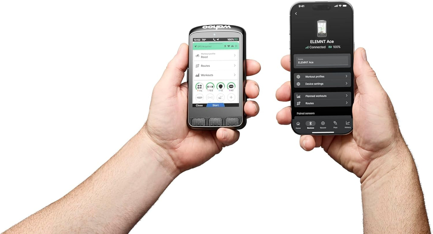 Wahoo Fitness ELEMNT ACE Cycling Computer, 3.8, Black Fahrradcomputer